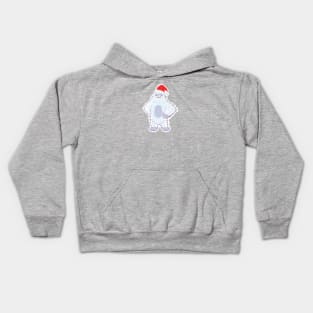 Cute Santa Yeti - Christmas Cryptid Kids Hoodie